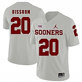 Oklahoma Sooners 20 Najee Bissoon White College Football Jersey Dzhi,baseball caps,new era cap wholesale,wholesale hats